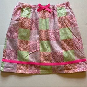 Vineyard Vines Girls Skirt Size 10 Pink Whales Elastic Waist Lined